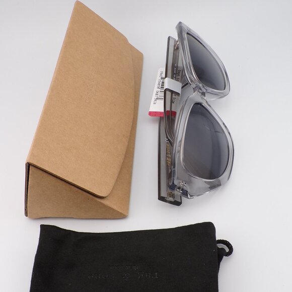 Rag & Bone Transparent Semi-Cat Eye Shades, Metal Accent Gradient 54mm 1055S
